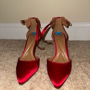Brand New Red Suede Heels